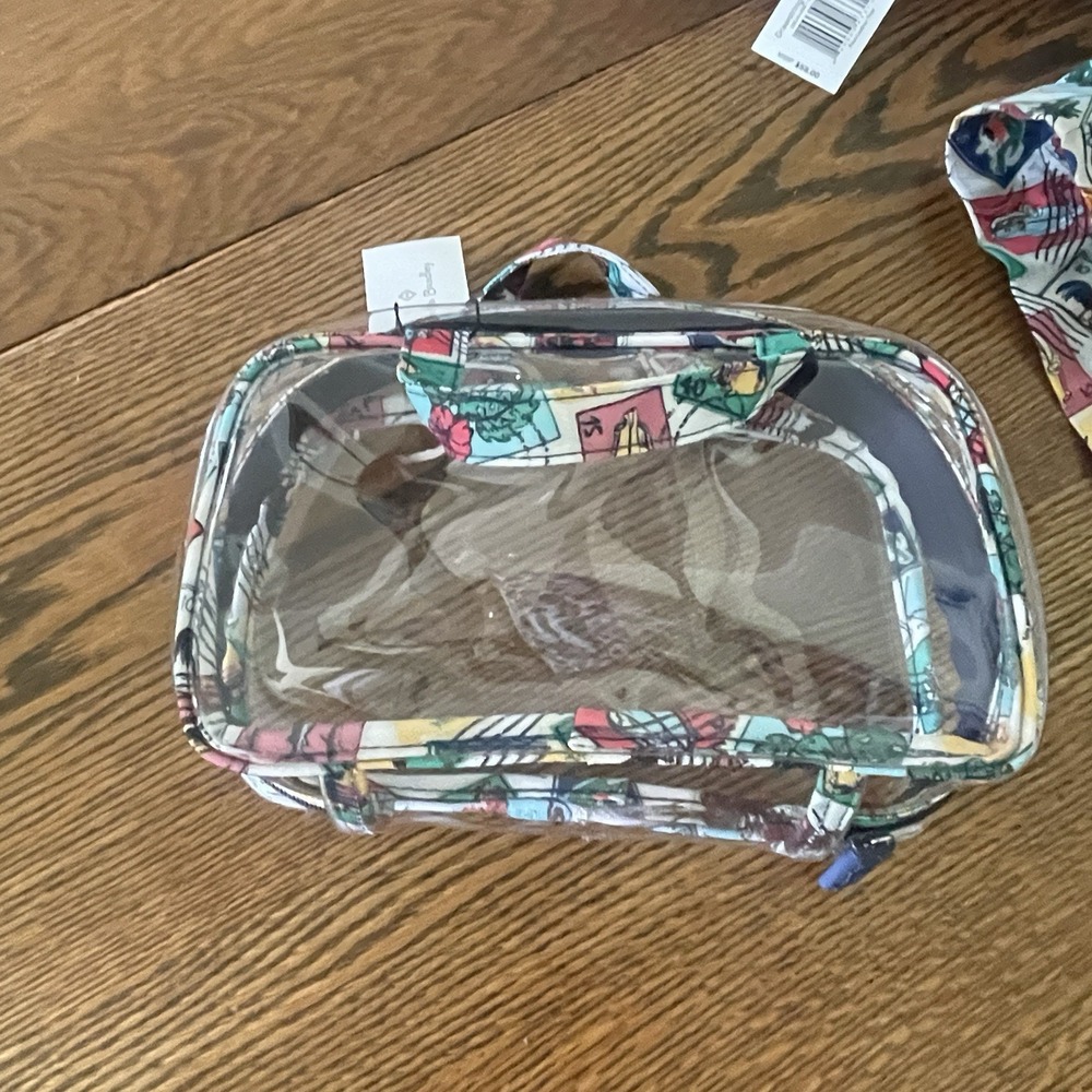 Vera Bradley Cuban Stamps Drawstring Family Tote and Mini Ditty Travel Set NWT - Picture 5 of 15